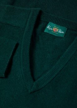 Hampshire Lambswool Jumper In Tartan Green - Classic Fit 12 Hampshire Lambswool Jumper In Tartan Green - Classic Fit -AlanPaine Shop Hampshire Lambswool Jumper Green