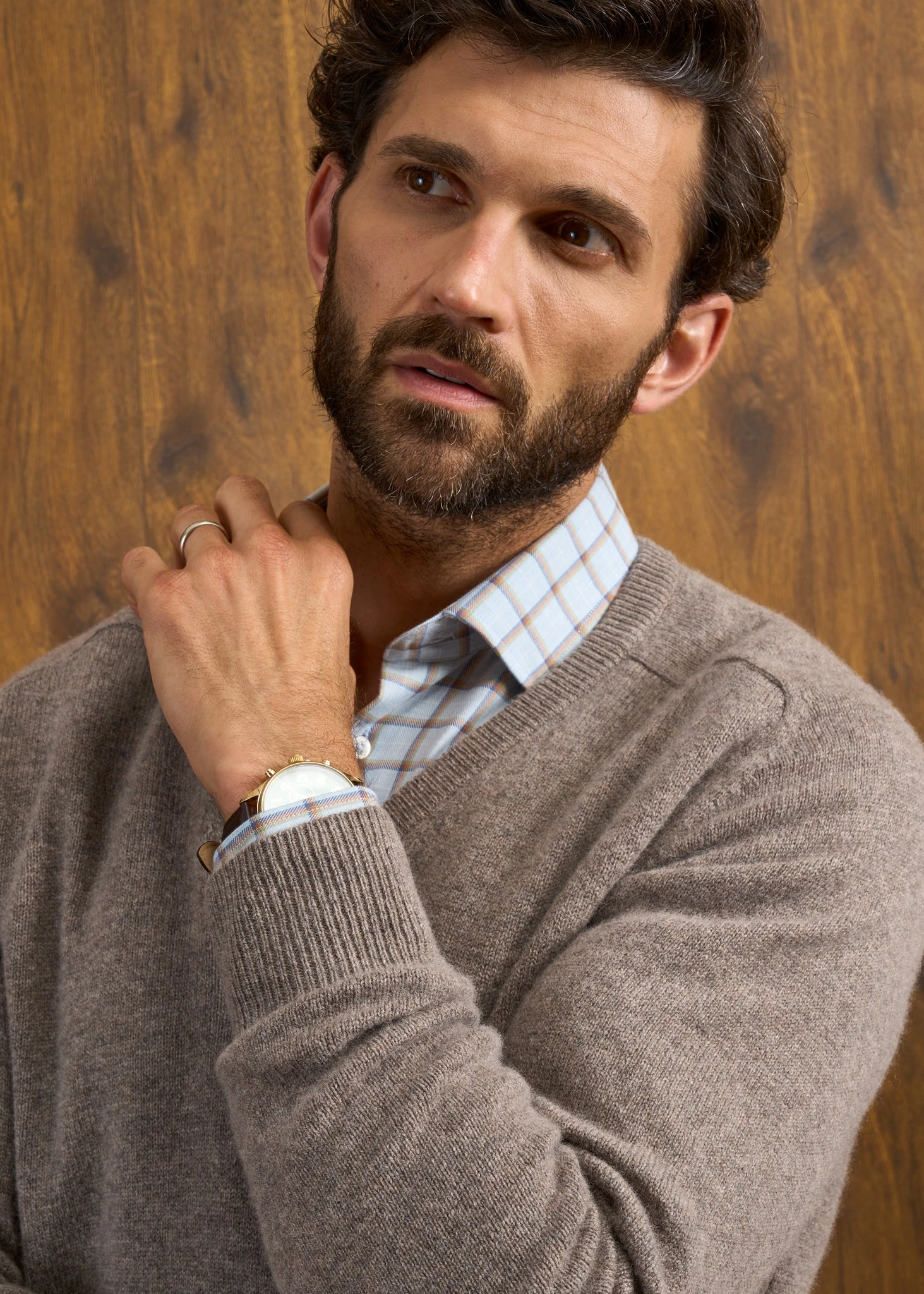 Hampshire Lambswool Jumper In Vole - Classic Fit 4 Hampshire Lambswool Jumper In Vole - Classic Fit - Image 2