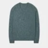 Hampshire Lambswool Jumper In Caspian - Classic Fit 2 Hampshire Lambswool Jumper In Caspian - Classic Fit -AlanPaine Shop Hampshire Lambswool Saddle Shoulder Caspian Jumper