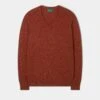 Hampshire Lambswool Jumper In Ember - Classic Fit -AlanPaine Shop Hampshire Lambswool Saddle Shoulder Ember Jumper