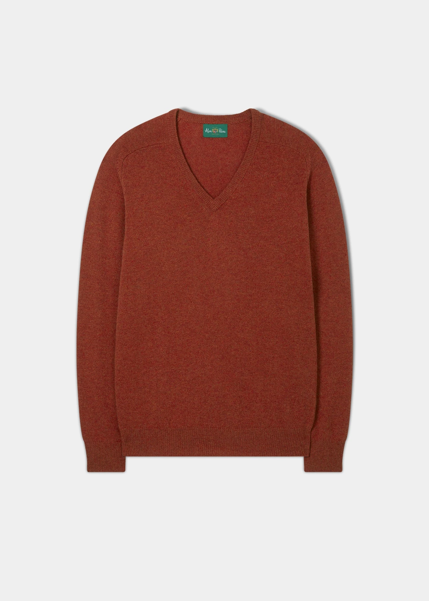 Hampshire Lambswool Jumper In Ember - Classic Fit 3 Hampshire Lambswool Jumper In Ember - Classic Fit