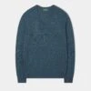 Hampshire Lambswool Jumper In Hunter - Classic Fit 1 Hampshire Lambswool Jumper In Hunter - Classic Fit -AlanPaine Shop Hampshire Lambswool Saddle Shoulder Hunter Jumper