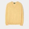 Hampshire Lambswool Jumper In Canary - Classic Fit -AlanPaine Shop Hampshire lambswool jumper canary 1