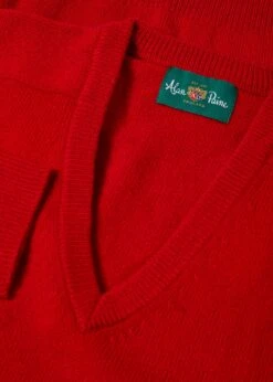 Kilsyth Men's Lambswool Jumper In Dubonnet - Regular Fit -AlanPaine Shop Kilsyth Lambswool Jumper Dubbonett