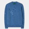 Kinnadie Supersoft Shetland Cornflower Jumper - Regular Fit 2 Kinnadie Supersoft Shetland Cornflower Jumper - Regular Fit -AlanPaine Shop Kinnadie Men s Shetland Crew Neck Jumper Cornflower