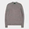 Kinnadie Supersoft Shetland Jumper In Silver Grey - Regular Fit -AlanPaine Shop Kinnadie Supersoft Shetland Jumper Silver Grey
