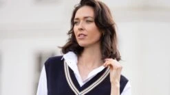 Ladies Cotton Cricket Slipover In Dark Navy 13 Ladies Cotton Cricket Slipover In Dark Navy -AlanPaine Shop Ladies Cricket Slipover Dark Navy