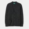 Cornwall Lambswool Cardigan In Charcoal - Classic Fit -AlanPaine Shop Lambswool Cardigan Charcoal