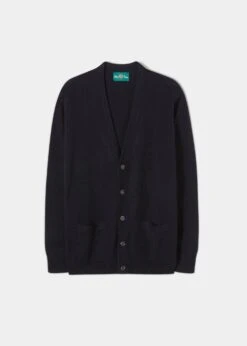 Cornwall Lambswool Cardigan In Navy - Classic Fit