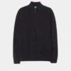 Sutherland Lambswool 1/4 Zip Jumper In Navy - Regular Fit -AlanPaine Shop Lambswool Half Zip Jumper Navy