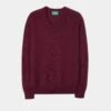Kilsyth Men's Lambswool Jumper In Bordeaux - Regular Fit -AlanPaine Shop Lambswool Jumper Bordeaux