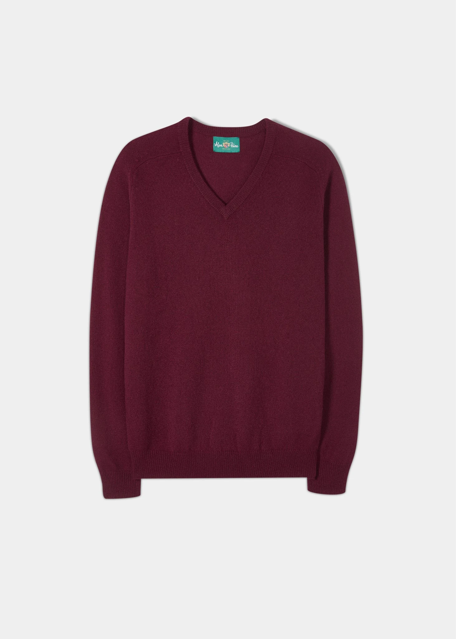Kilsyth Men's Lambswool Jumper In Bordeaux - Regular Fit 3 Kilsyth Men's Lambswool Jumper In Bordeaux - Regular Fit