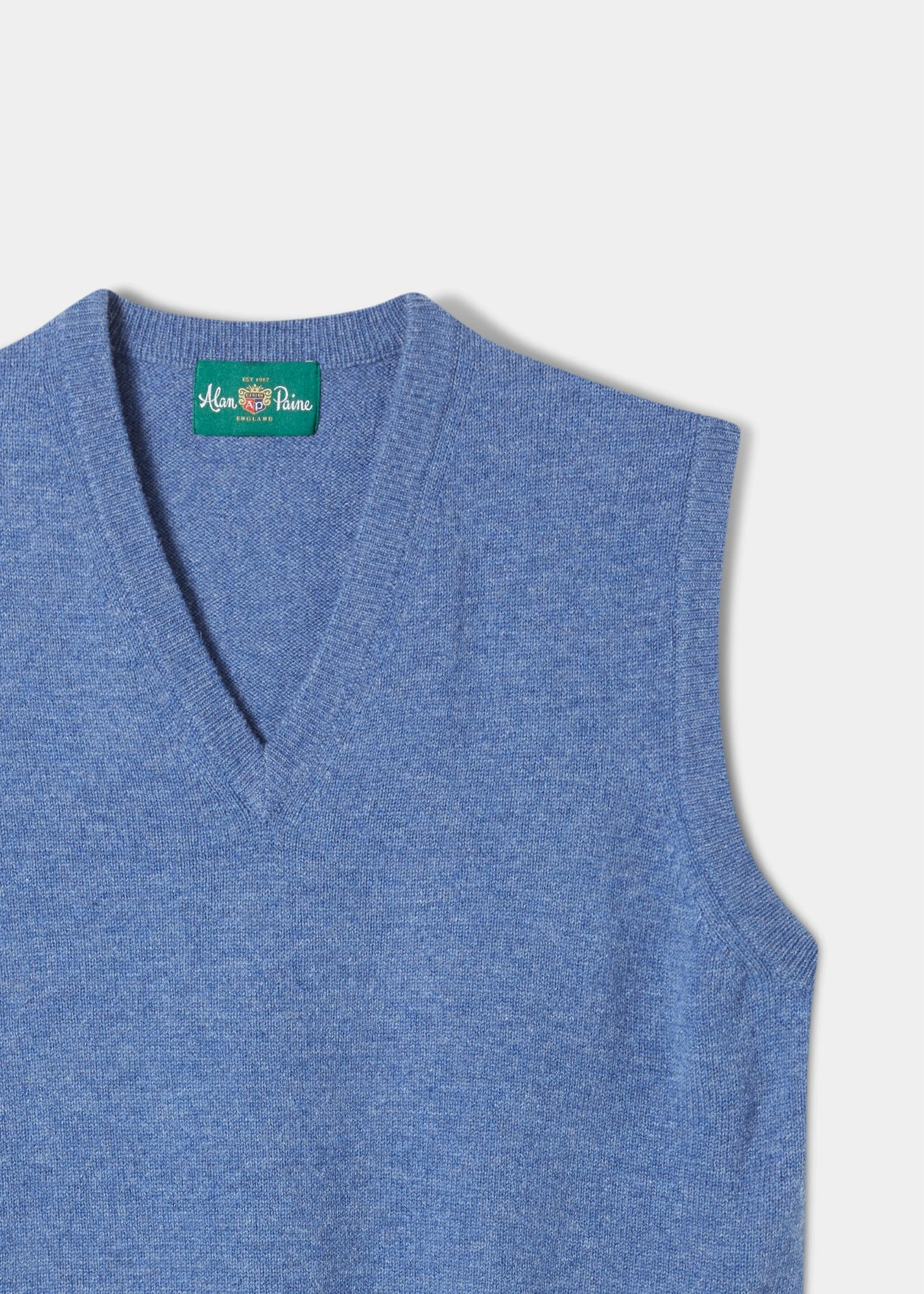 Norfolk Men's Lambswool Slipover In Jeans - Classic Fit 4 Norfolk Men's Lambswool Slipover In Jeans - Classic Fit - Image 2