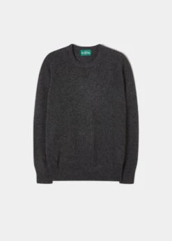 Dorset Men's Lambswool Jumper In Charcoal - Classic Fit