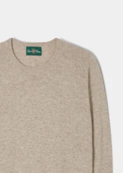 Dorset Men's Lambswool Jumper In Cobble - Classic Fit -AlanPaine Shop Lambswool Sweater Dorset Cobble 1