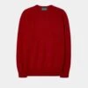 Dorset Men's Lambswool Jumper In Dubonnet - Classic Fit -AlanPaine Shop Lambswool Sweater Dorset Dubonnet