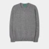 Dorset Men's Lambswool Jumper In Grey Mix - Classic Fit -AlanPaine Shop Lambswool Sweater Dorset Grey Mix