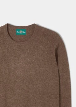 Dorset Men's Lambswool Jumper In Tobacco - Classic Fit -AlanPaine Shop Lambswool Sweater Dorset Tobacco 1