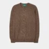 Dorset Men's Lambswool Jumper In Tobacco - Classic Fit 2 Dorset Men's Lambswool Jumper In Tobacco - Classic Fit -AlanPaine Shop Lambswool Sweater Dorset Tobacco