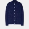 Landford Men's Lambswool Buttoned Jumper In Indigo - Regular Fit -AlanPaine Shop Landford Mens Lambswool Buttoned Jumper Indigo