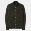 Landford Men's Lambswool Buttoned Jumper In Seaweed - Regular Fit -AlanPaine Shop Landford Men s Lambswool Buttoned Jumper In Seaweed