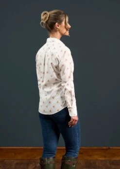 Lawen Ladies Printed Cotton Shirt - Floral Print -AlanPaine Shop Lawen Ladies Printed Cotton Shirt Floral Print 3