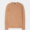 Lenzie Men's Lambswool Jumper In Camel - Regular Fit