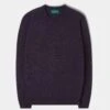 Lenzie Men's Lambswool Jumper In Elderberry - Regular Fit -AlanPaine Shop Lenzie Mens Lambswool Jumper Elderberry