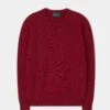 Lenzie Men's Lambswool Jumper In Poppy - Regular Fit -AlanPaine Shop Lenzie Mens Lambswool Jumper Poppy