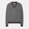 Limited Edition Commemorative Lambswool Sweater In Grey Mix -AlanPaine Shop Limited edition commemorative lambswool sweater grey mix 1