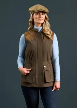 Lockwood Ladies Shooting Waistcoat In Olive 9 Lockwood Ladies Shooting Waistcoat In Olive -AlanPaine Shop Lockwood Ladies Shooting Waistcoat Olive 2