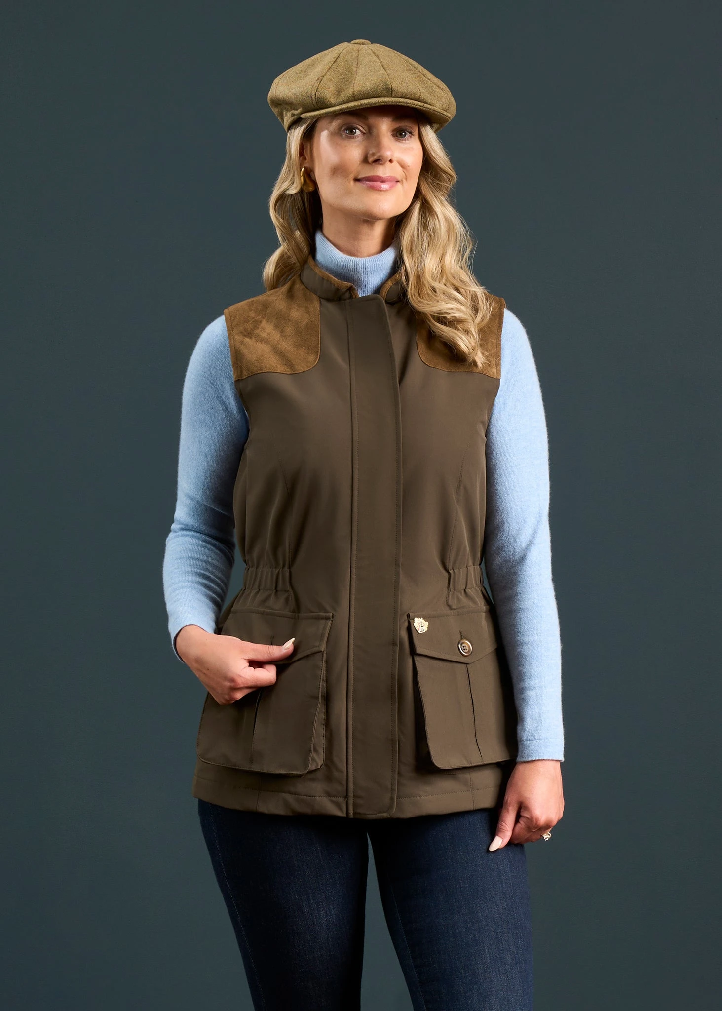Lockwood Ladies Shooting Waistcoat In Olive 5 Lockwood Ladies Shooting Waistcoat In Olive - Image 3