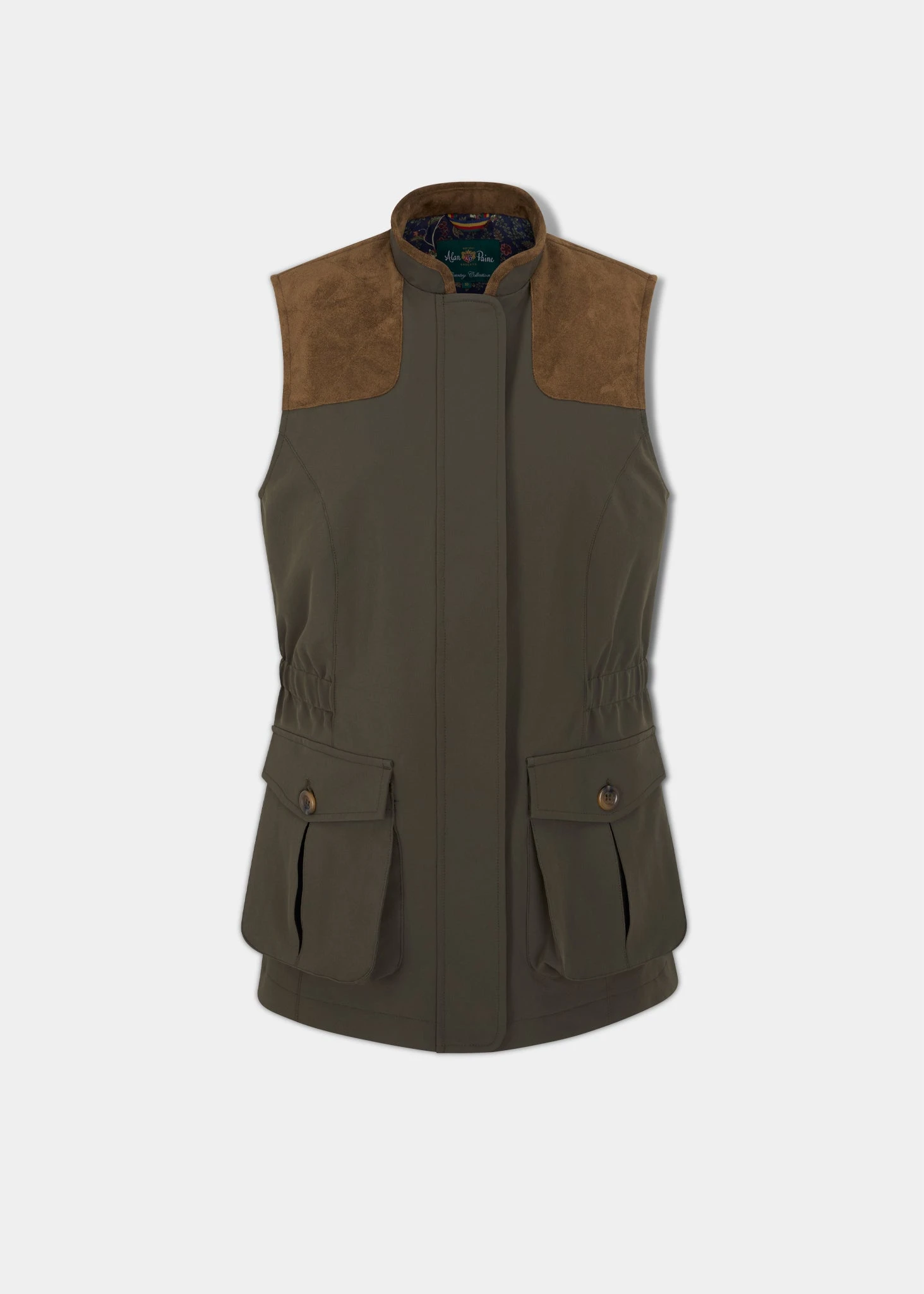 Lockwood Ladies Shooting Waistcoat In Olive 3 Lockwood Ladies Shooting Waistcoat In Olive