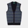 Maywick Men's Lambswool Fair Isle Waistcoat In Navy -AlanPaine Shop Maywick Men s Lambswool Fair Isle Waistcoat Navy
