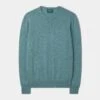 Melfort Cashmere Jumper In Caspian - Regular Fit -AlanPaine Shop Melfort Mens Cashmere Jumper Caspian