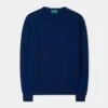 Melfort Cashmere Jumper In Indigo - Regular Fit -AlanPaine Shop Melfort Mens Cashmere Jumper Indigo