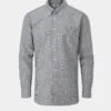 Men's Cotton Button Down Blue Small Check Shirt - Regular Fit. -AlanPaine Shop Mens Cotton Button Down Shirt Small Blue Check