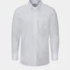 Men's Oxford Cotton Button Down Shirt In White 1 Men's Oxford Cotton Button Down Shirt In White -AlanPaine Shop Mens Cotton Button Down Shirt White