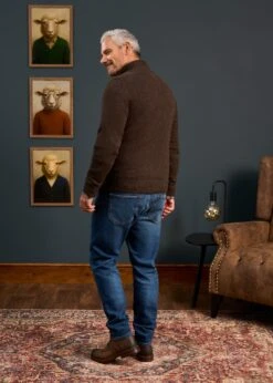 Aberfoyle Men's Lambswool Cable Front Zip Mock Neck In Cocoa 13 Aberfoyle Men's Lambswool Cable Front Zip Mock Neck In Cocoa -AlanPaine Shop Mens Lambswool Cable Front Zip Mock Neck Jumper Brown 4 e1c07fcf 8ff4 4601 9341 44db8598e142