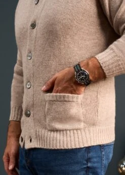 Landford Men's Lambswool Buttoned Jumper In Cobble - Regular Fit 10 Landford Men's Lambswool Buttoned Jumper In Cobble - Regular Fit -AlanPaine Shop Mens Lambswool Mock Neck Jumper Cream 2