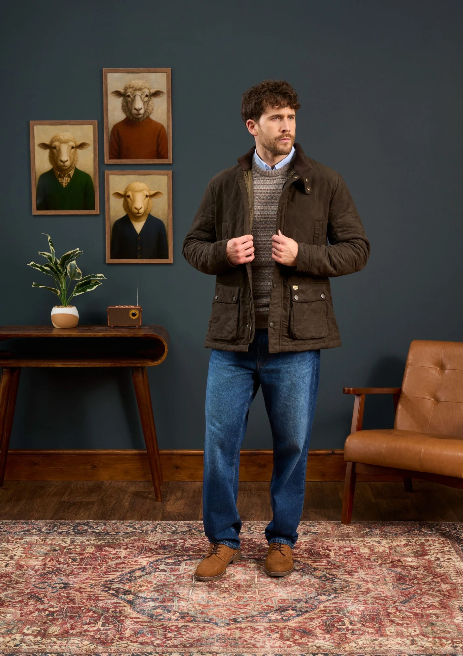 Felwell Children's Quilted Jacket In Olive - Regular Fit 5 Felwell Children's Quilted Jacket In Olive - Regular Fit - Image 3