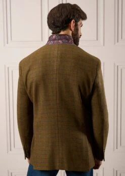 Surrey Tweed Lined Blazer In Moor - Regular Fit -AlanPaine Shop Mens Tweed Blazer Surry Moorland 5
