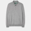 Barton Merino Wool 1/4 Zip Mock Jumper In Light Grey Mix - Regular Fit 2 Barton Merino Wool 1/4 Zip Mock Jumper In Light Grey Mix - Regular Fit -AlanPaine Shop Merino Wool Half Zip Jumper Grey