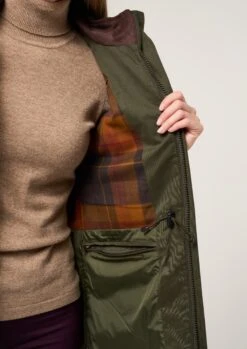Milwood Women's Olive Jacket - Regular Fit -AlanPaine Shop Milwood Womens Waterproof Coat Olive 4