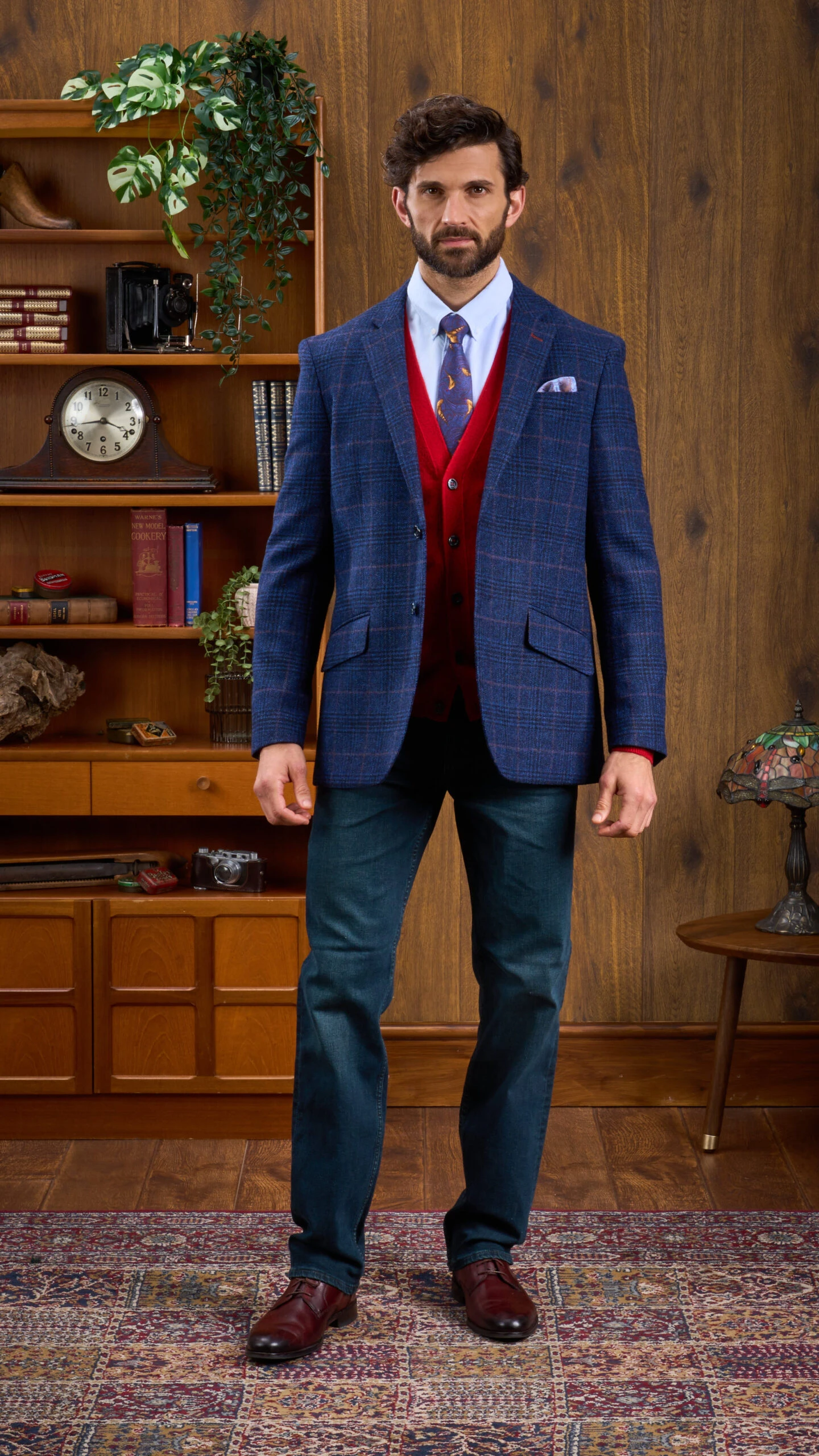 Surrey Tweed Lined Blazer In Navy Check - Regular Fit 8 Surrey Tweed Lined Blazer In Navy Check - Regular Fit - Image 6