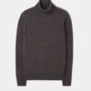 Petersham Men's Geelong Wool Roll Neck In Cask