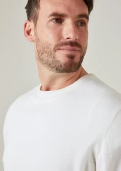 Radstone Men's Merino Wool Jumper In Ecru - Regular Fit -AlanPaine Shop Radstone Men s Merino Wool Jumper In Regular Fit Ecru 6