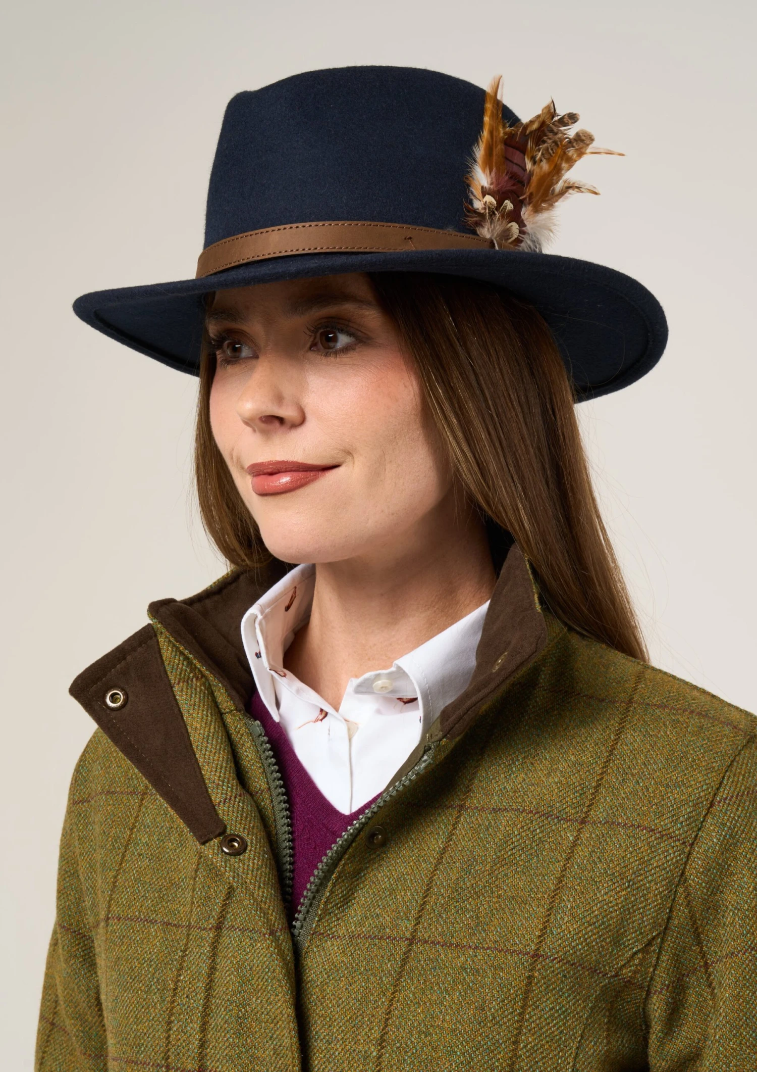 Rutland Ladies Tweed Waterproof Shooting Coat In Lichen 5 Rutland Ladies Tweed Waterproof Shooting Coat In Lichen - Image 3