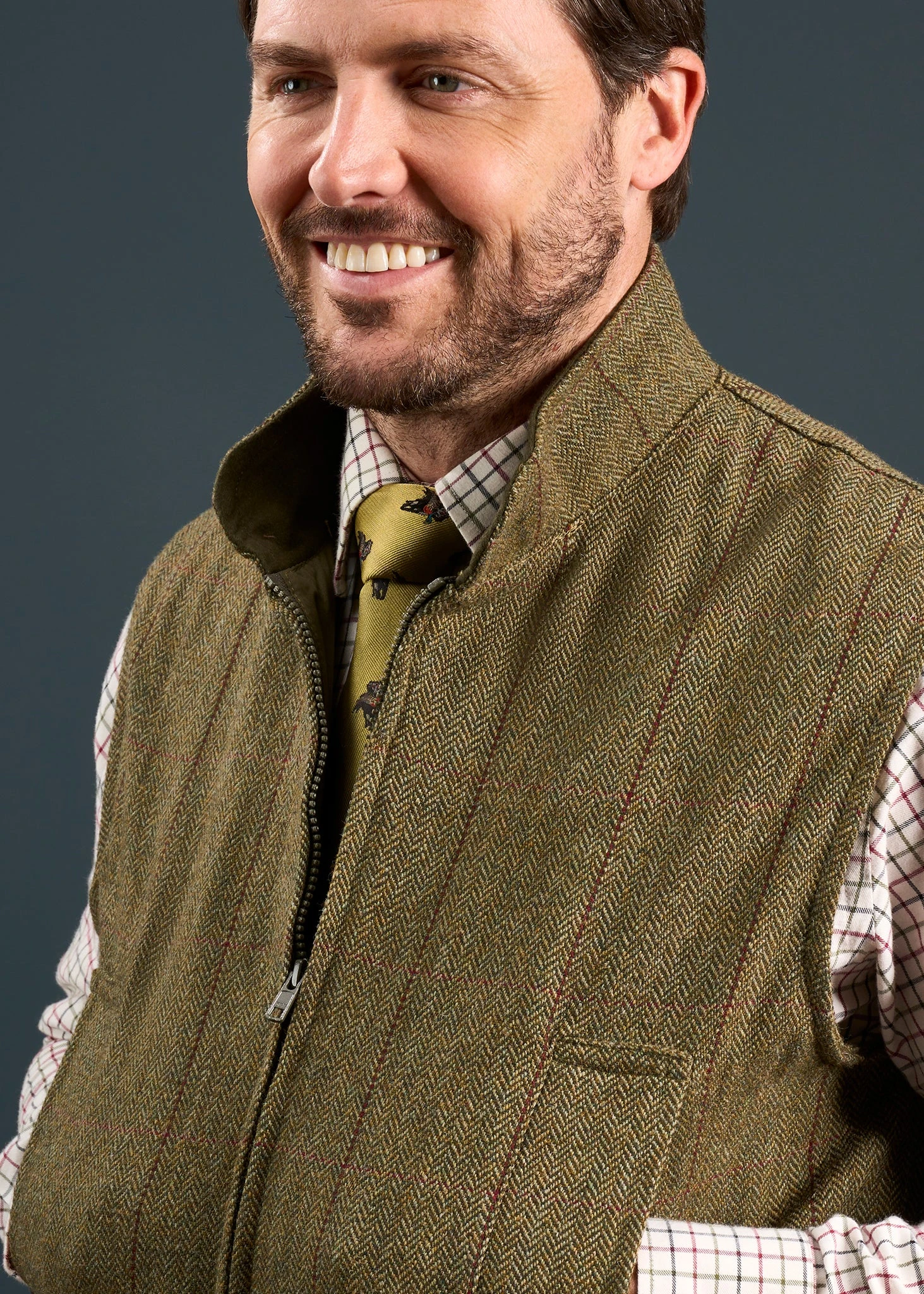 Rutland Men's Tweed Waistcoat In Oakley - Shooting Fit 7 Rutland Men's Tweed Waistcoat In Oakley - Shooting Fit - Image 5