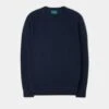 Saddington Cotton Merino Crew Neck Sweatshirt In Dark Navy 1 Saddington Cotton Merino Crew Neck Sweatshirt In Dark Navy -AlanPaine Shop SADDINGTON RAGLAN SLEEVE CREW NECK SWEATSHIRT DARK NAVY